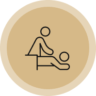 Icon of a massage therapy session.